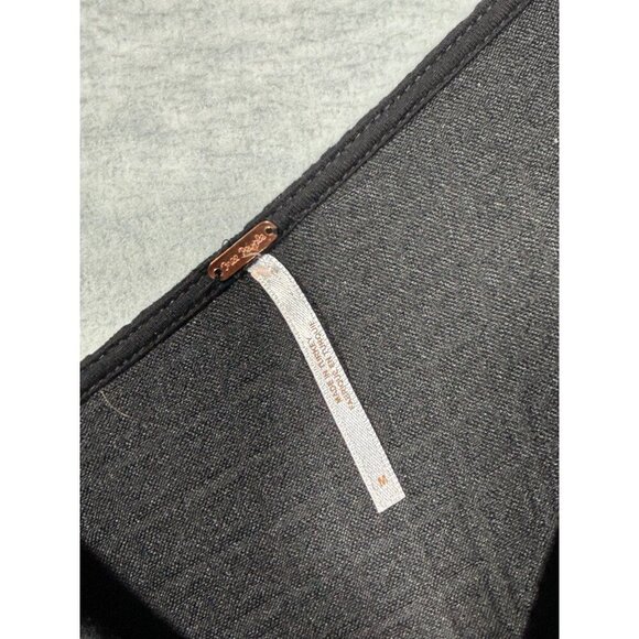 Free‎ People Black Textured Sleeveless Drop Waist Dress M Easy Street Casual - Picture 3 of 5